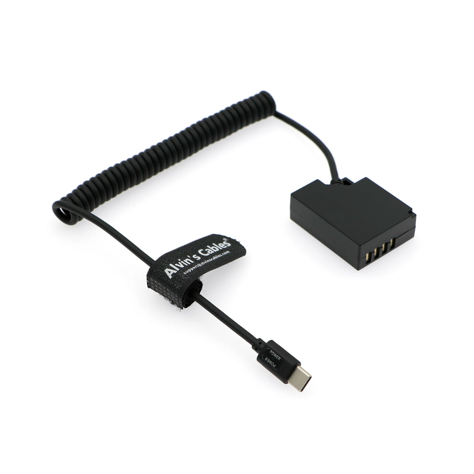 Alvin&#39;s Cables PD Type-C to Decoding NP-W126 Dummy Battery Coiled Power Cable for Fujifilm Fuji XT1 X-T10 XT2 X-T20 XT3 XT30 X-Pro2 X-Pro3 X-S10 X-E1 X-E2 X-E3 X-M1 X-A1 X-A2 HS50EXR HS35EXR Cameras