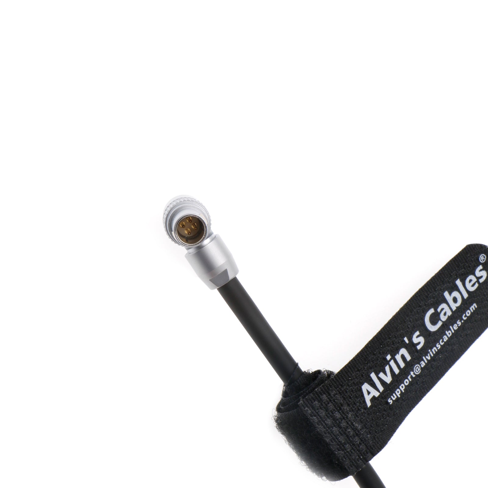 Power Cable for Zacuto Kameleon EVF from Digital Bolex D16 Camera Rotatable Right Angle 4 Pin Male to XLR 4 Pin Male Right Angle Alvin&#39;s Cables 30CM