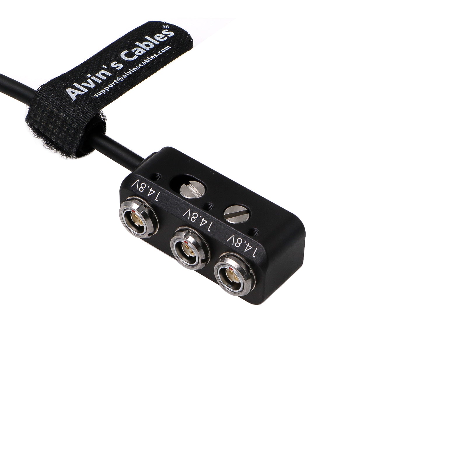 1 to 3 Mini Power Splitter Box Cable RS 3-Pin Male to 3 Ports 3-Pin RS Female Box for ARRI Camera Alvin's Cables |30CM