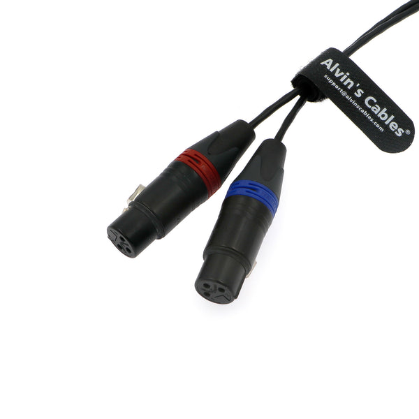 Audio-Kabel für ARRI-Mini-LF Kamera 6 Pin Stecker auf Dual XLR 3 Pin Buchse Kabel Alvin's Cables