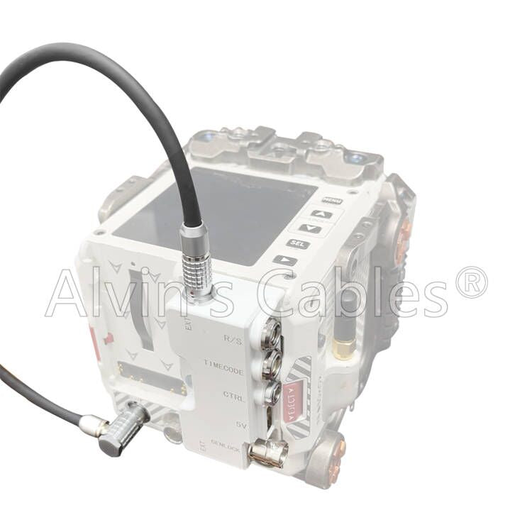 Alvin’s Cables Breakout B-Box for RED-KOMODO Camera EXT-9-Pin to Run-Stop|Timecode|CTRL|5V USB| Genlock-BNC Splitter-Box with Straight to Right Angle Cable