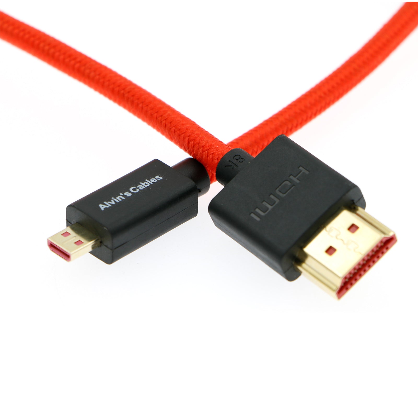 Alvin’s Cables 8K 2.1 Micro-HDMI to Full HDMI Cable for Atomos-Ninja-V 4K-60P Record 48Gbps HDMI for Canon-R5C,R5,R6
