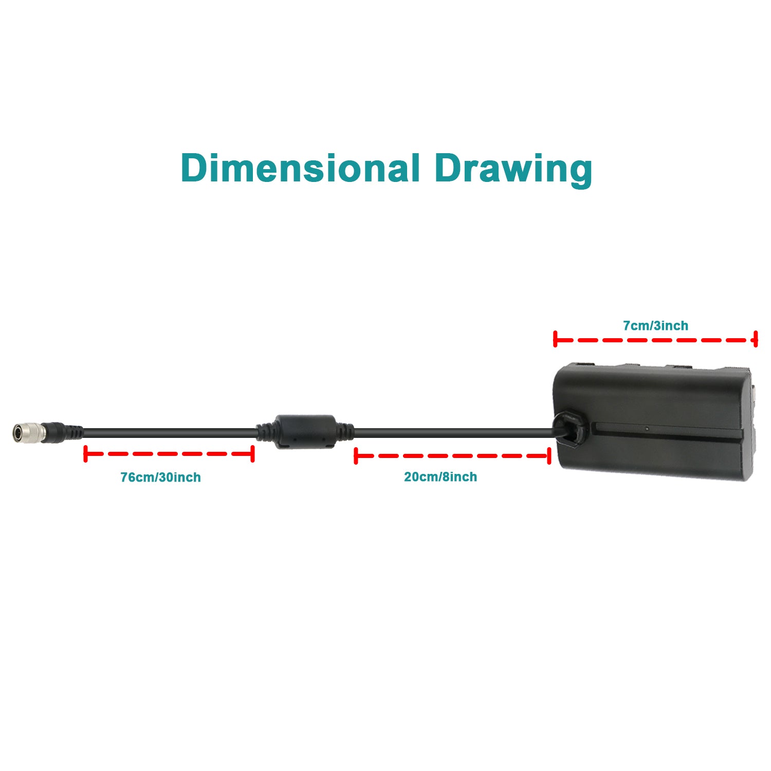 NP F550 Dummy Battery to Hirose 4 Pin Male Power Cable for Sony to Feelworld Monitor 7” F7 Alvin’s Cables