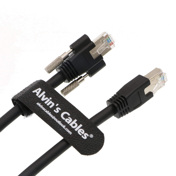 Alvin's Cables GigE Cat6 S STP Screw Lock Horizontal RJ45 DrC Cable for Basler Cameras 3M 5M 10M