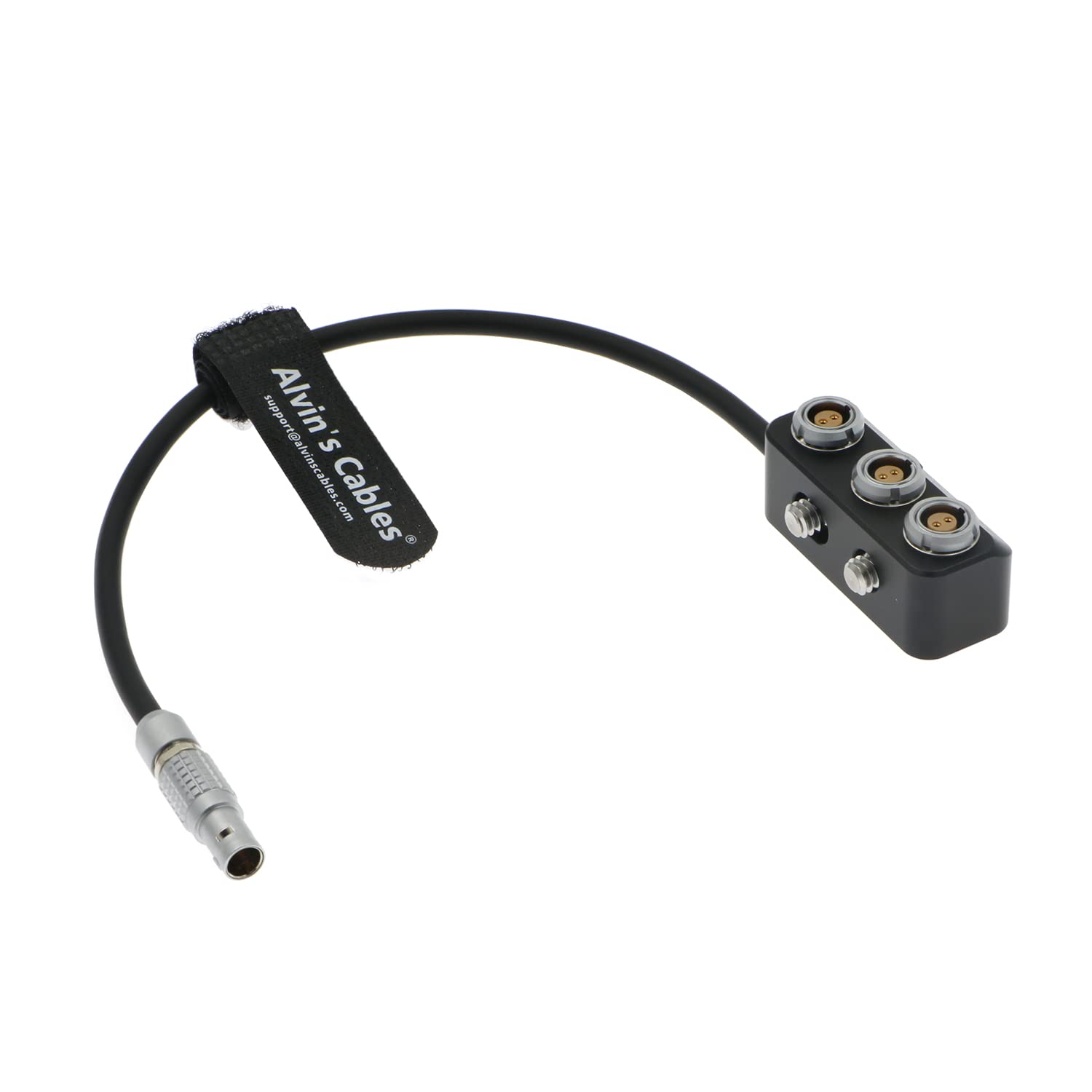 Alvin&#39;s Cables 1 to 3 Mini Power Splitter Box Cable for Redrock Micro Power Pack 12V 3 Pin Male to 3 Ports 2 Pin Female for ARRI Teradek 30cm|12 inches