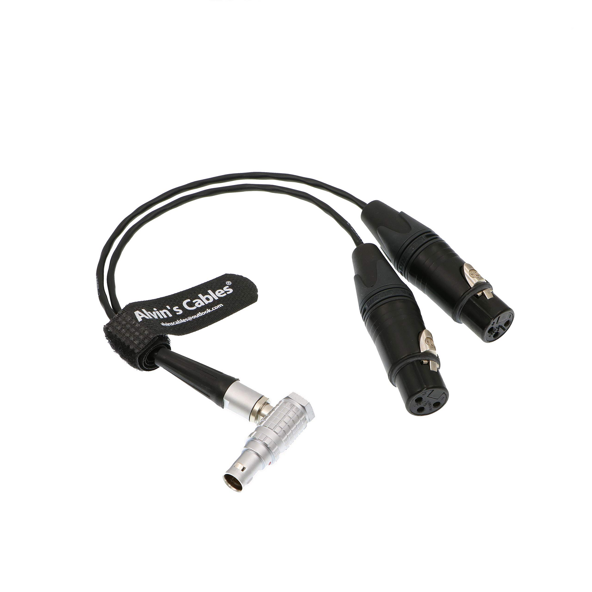 Alvin&#39;s Cables Breakout Audio Input Output Cable for Atomos Shogun Monitor Recorder 10 Pin Male to 4 XLR 3 Pin