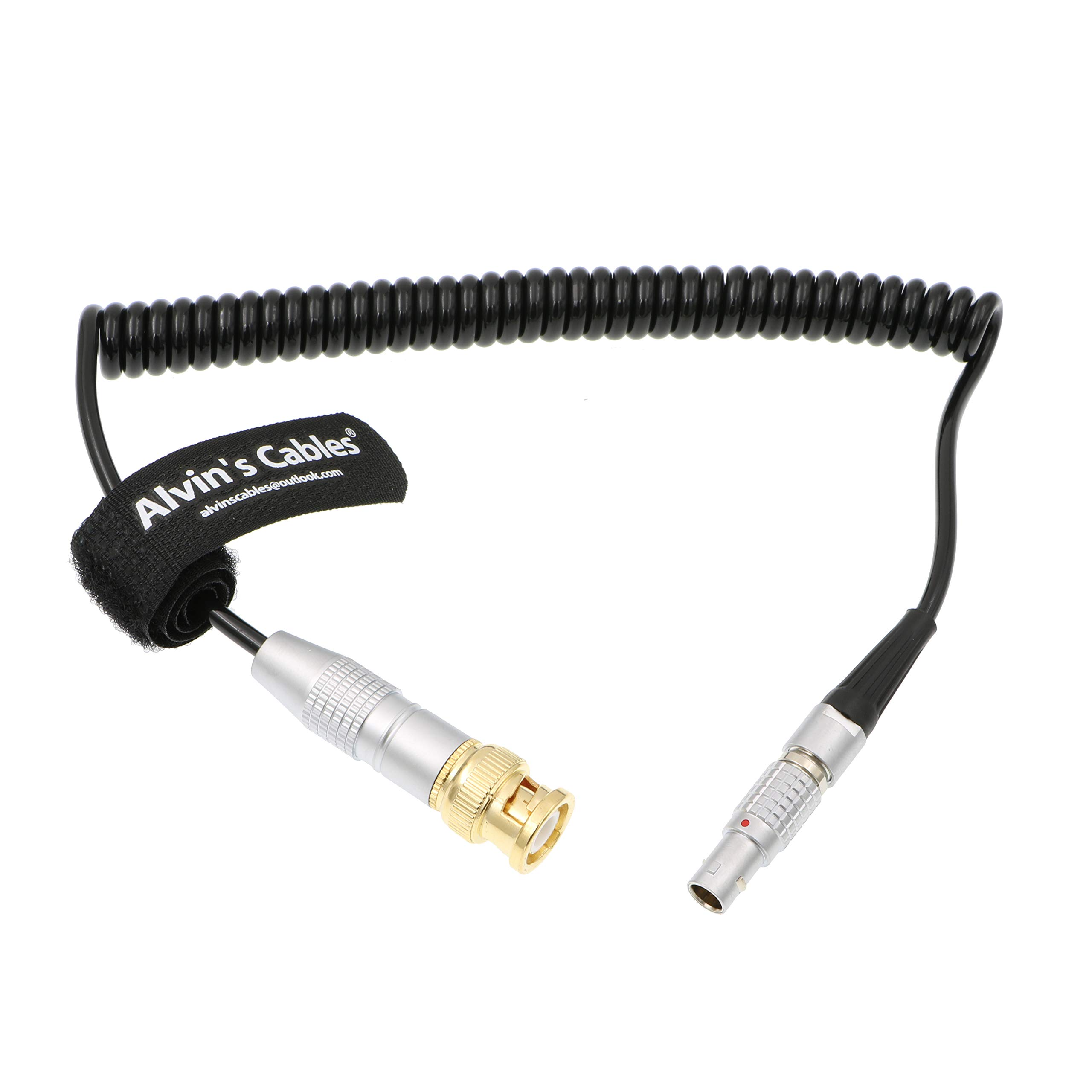 Alvin's Cables BNC to 5 Pin Right Angle Time Code Cable for ARRI Mini Sound Devices ZAXCOM