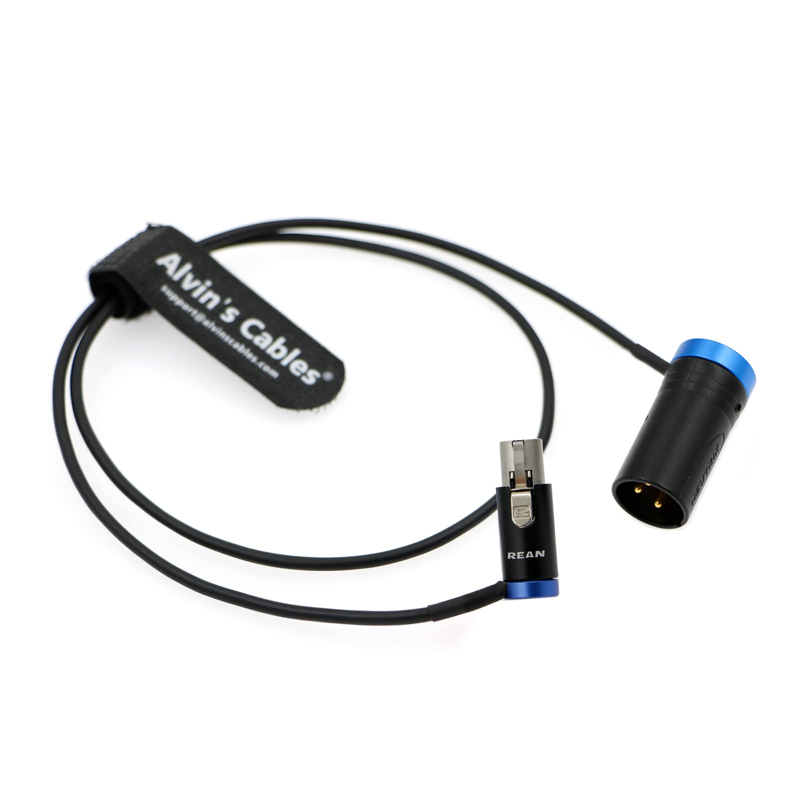 Alvin's Cables Low Profile TA3F auf XLR 3-poliger Stecker Audiokabel für Lectrosonics-Empfänger an Soundgeräte 60 cm | 24 Zoll Blau