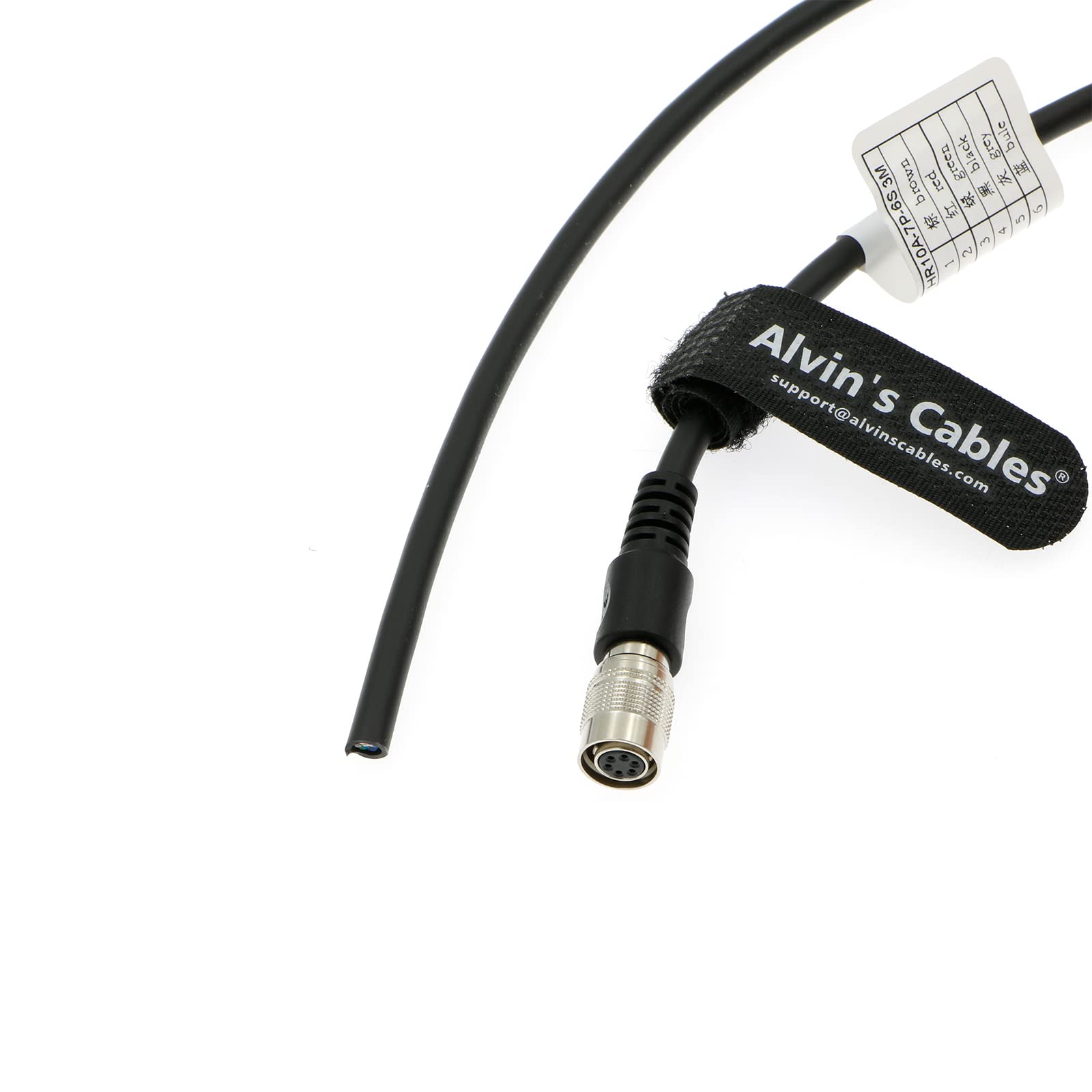 Alvin’s Cable Hirose 6 Pin Female HR10A-7P-6S to Flying Lead Power I/O Cable for Basler GIGE AVT for Sony CCD Camera