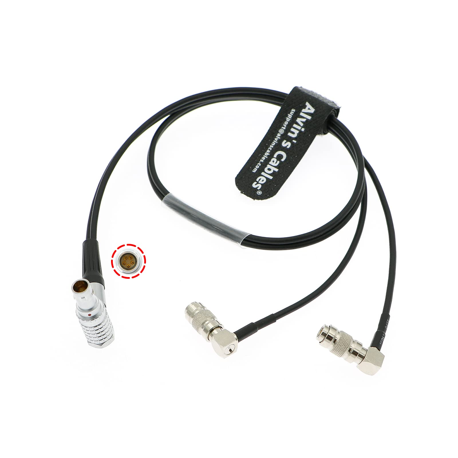 Alvin&#39;s Cables Timecode Input Output Cable for ARRI Alexa Sound Devices Atomos Ultrasync One 5 Pin to Dual DIN Timecode Cable 50cm|19.7inches