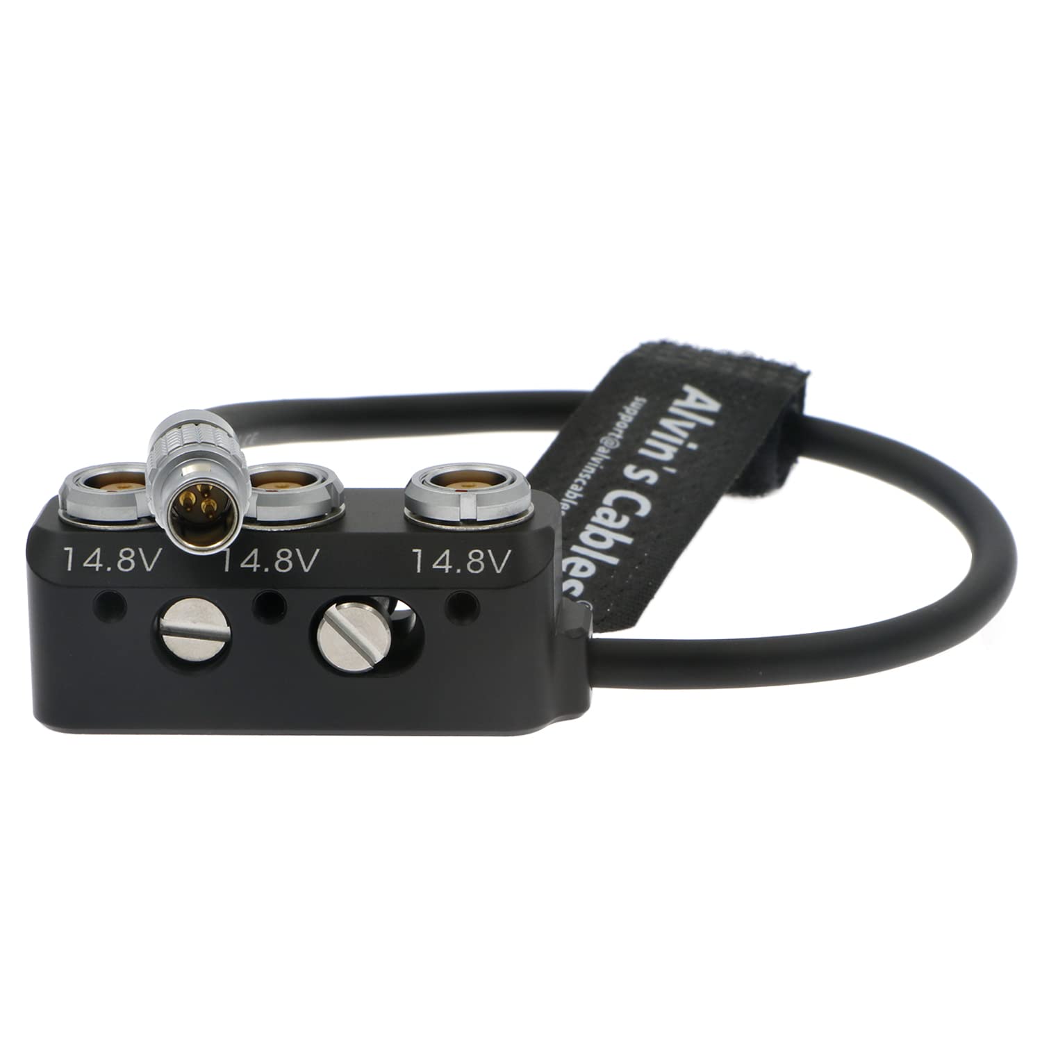 Alvin&#39;s Cables 1 to 3 Mini Power Splitter Box Cable for Redrock Micro Power Pack 12V 3 Pin Male to 3 Ports 2 Pin Female for ARRI Teradek 30cm|12 inches