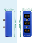 Alvin’s Cables D-tap Splitter P-Tap HUB Cable Dtap Male to Three Port D tap Female Splitter Cable with Screw Threads for ARRI RED Z CAM Cameras TILTA Steadicam IDX V-Mount Battery-Blue