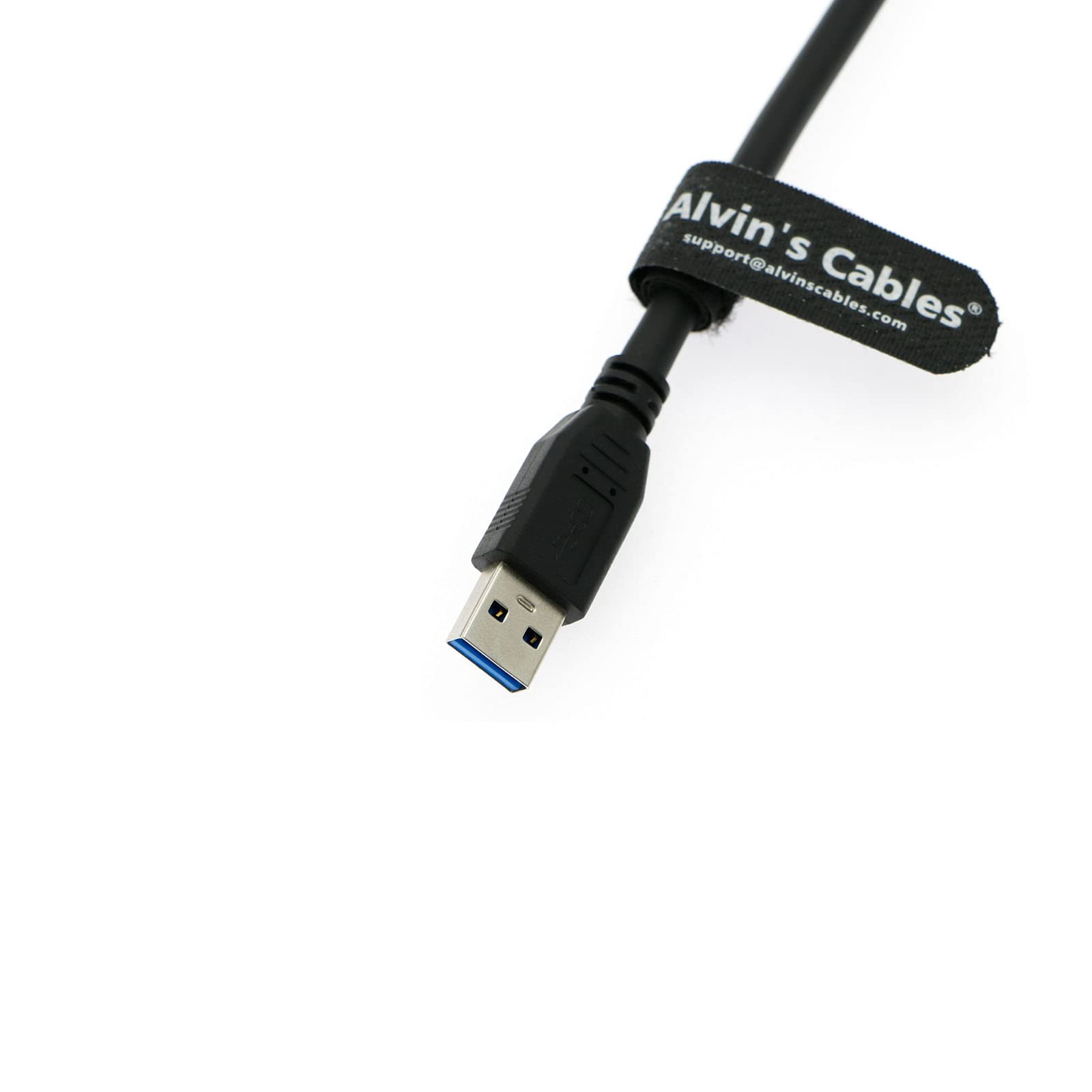 Alvin's Cables USB 3.0 Data-Cable USB-A to Micro-B Left Angle with Dual Locking-Screws High-Flex Cable Shielded-Cable for Industrial Camera Vision Camera 1.5M|4.9ft