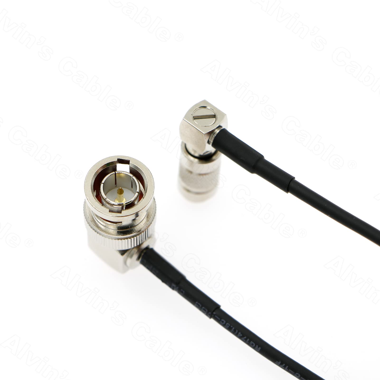 Alvin’s Cables DIN 1.0/2.3 to BNC 3G Coaxial Cable Mini BNC Male to BNC Male RG174 75 Ohm HD SDI Cable for Blackmagic Decklink Quad 60cm|23.6inches