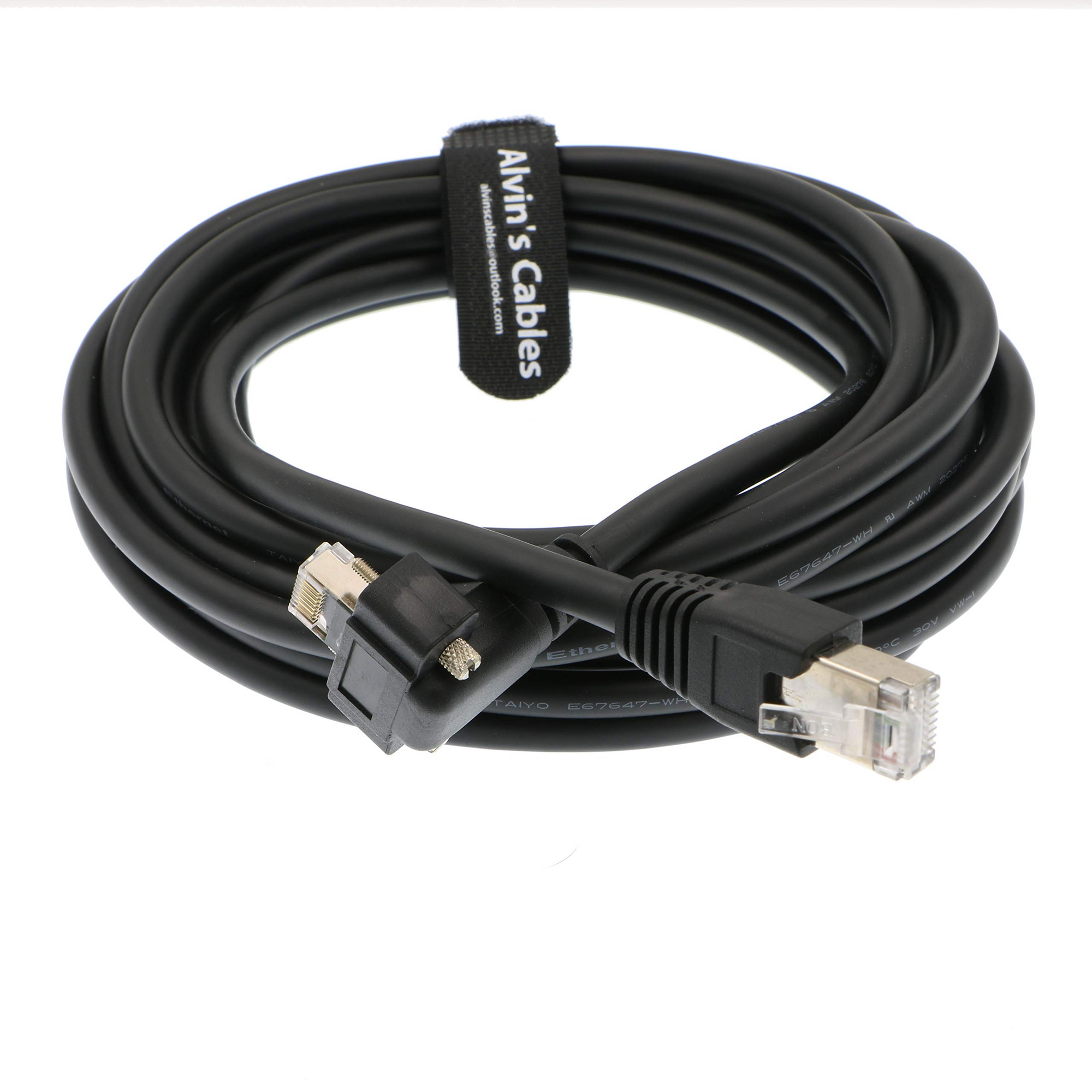 Alvin&#39;s Cables GigE Cat6 S STP Screw Lock Horizontal RJ45 DrC Cable for Basler Cameras 3M 5M 10M