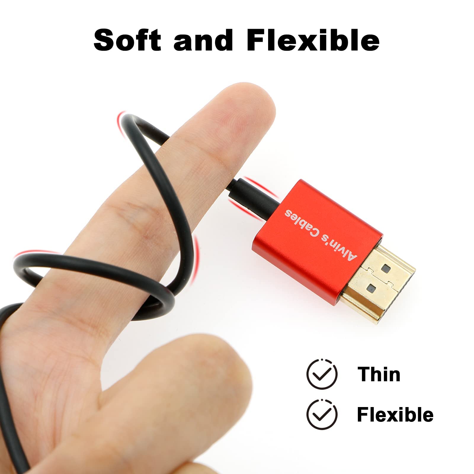 Alvin’s Cables 8K 2.1 Full HDMI Cable for Atomos Ninja-V 4K-60P Record from Z-CAM for Canon-C70, for Sony A7S3,A9,A74