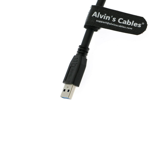 Alvin's Cables USB 3.0 Data-Cable USB-A to Micro-B Right Angle with Dual Locking-Screws High-Flex Cable Shielded-Cable for Industrial Camera Vision Camera 1.5M|4.9ft