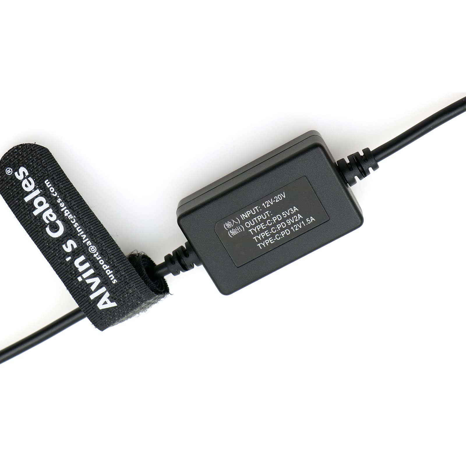 Alvin’s Cables USB-C Type-C PD to D-tap Power Cable 5V 3A| 9V 2A| 12V 1.5A Fast Charge Cable for Camera 60CM| 23.6Inches