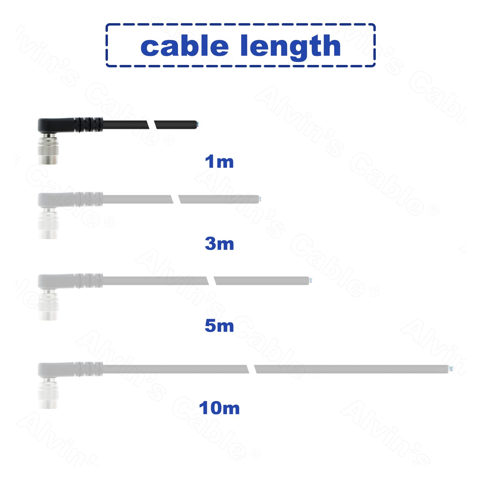 Alvin’s Cable Hirose 6 Pin Female HR10A-7P-6S to Flying Lead Power I/O Cable for Basler GIGE AVT for Sony CCD Camera