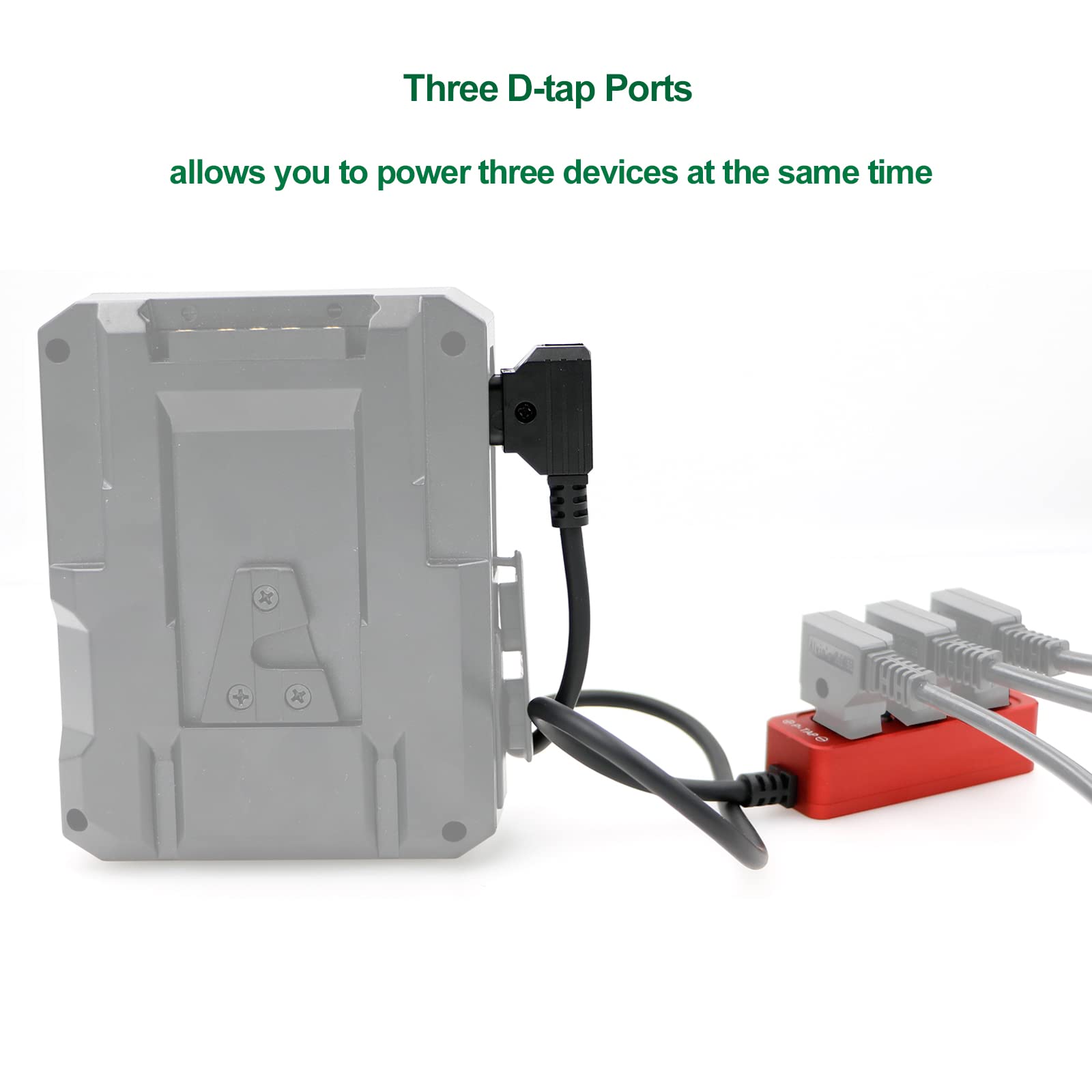 Alvin&#39;s Cables D Tap Male to 4 Port Dtap Female Splitter Power Cable for ARRI RED Cameras TILTA Steadicam IDX Battery