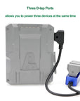 Alvin’s Cables D-tap Splitter P-Tap HUB Cable Dtap Male to Three Port D tap Female Splitter Cable with Screw Threads for ARRI RED Z CAM Cameras TILTA Steadicam IDX V-Mount Battery-Blue