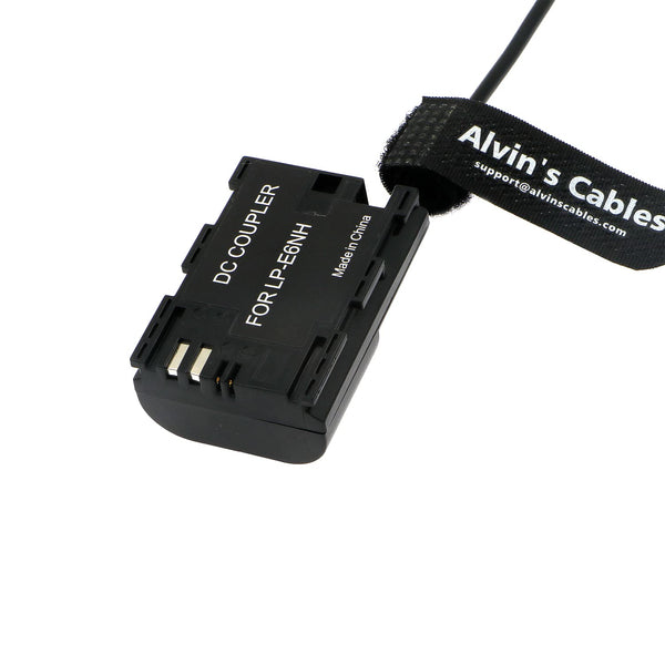 Alvin’s Cables E6 Dummy Battery to D-Tap Power Cable for Canon-R5C Camera 30CM|12inches