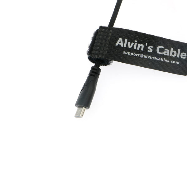 Alvin's Cables Motor Flexibles Stromkabel für Tilta-Nucleus-Nano Micro USB auf 2.1 DC Barrel rechtwinklig