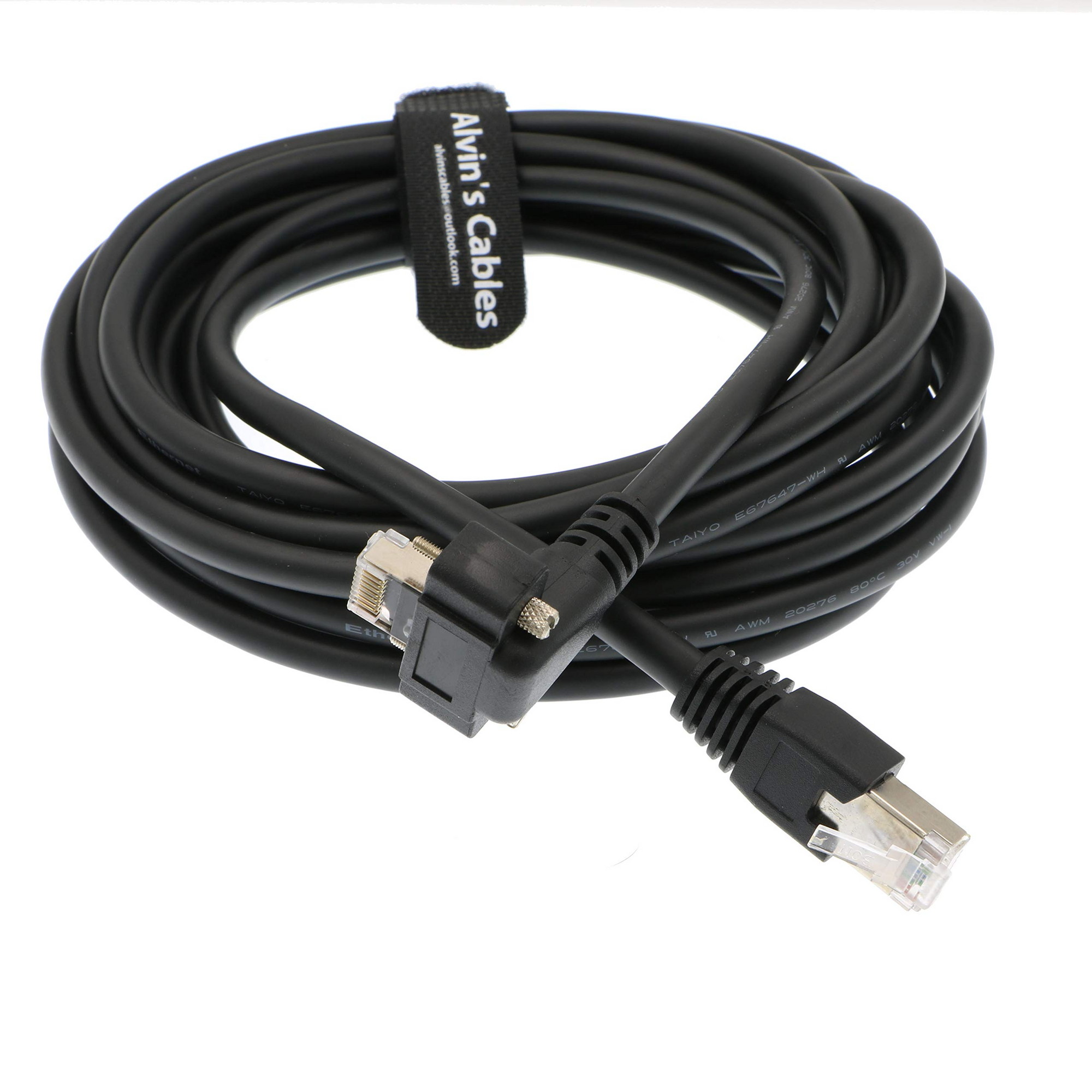 Alvin&#39;s Cables GigE Cat6 S STP Screw Lock Horizontal RJ45 DrC Cable for Basler Cameras 3M 5M 10M