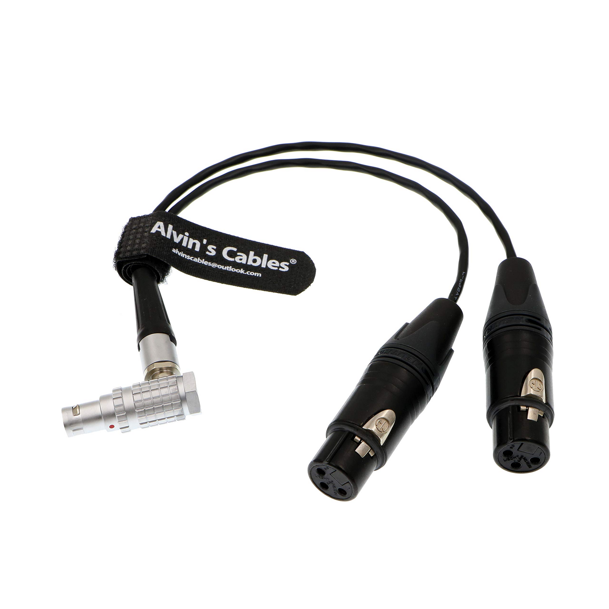 Alvin&#39;s Cables Breakout Audio Input Output Cable for Atomos Shogun Monitor Recorder 10 Pin Male to 4 XLR 3 Pin