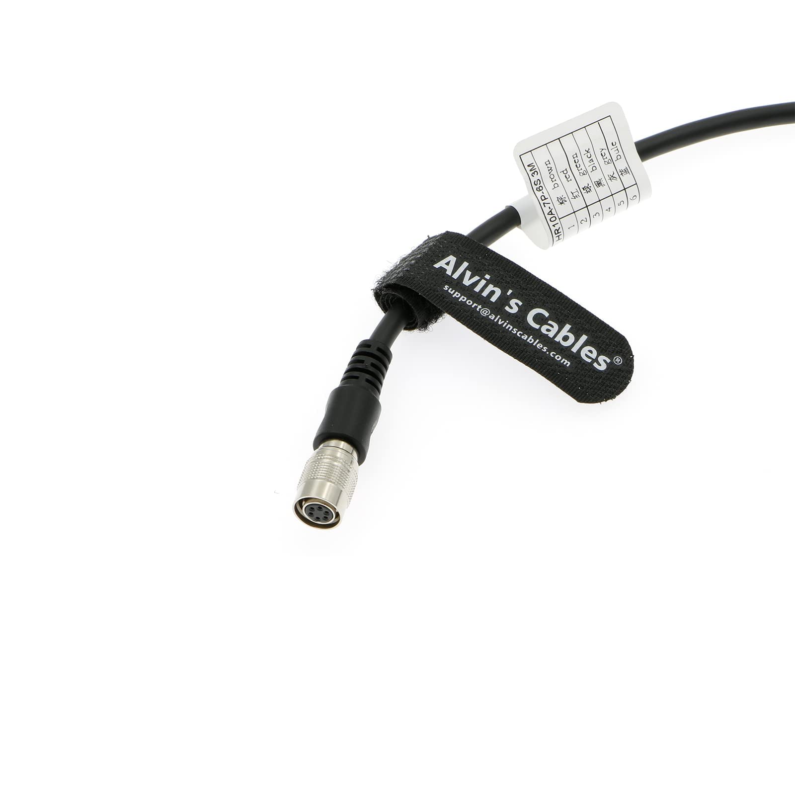 Alvin’s Cable Hirose 6 Pin Female HR10A-7P-6S to Flying Lead Power I/O Cable for Basler GIGE AVT for Sony CCD Camera