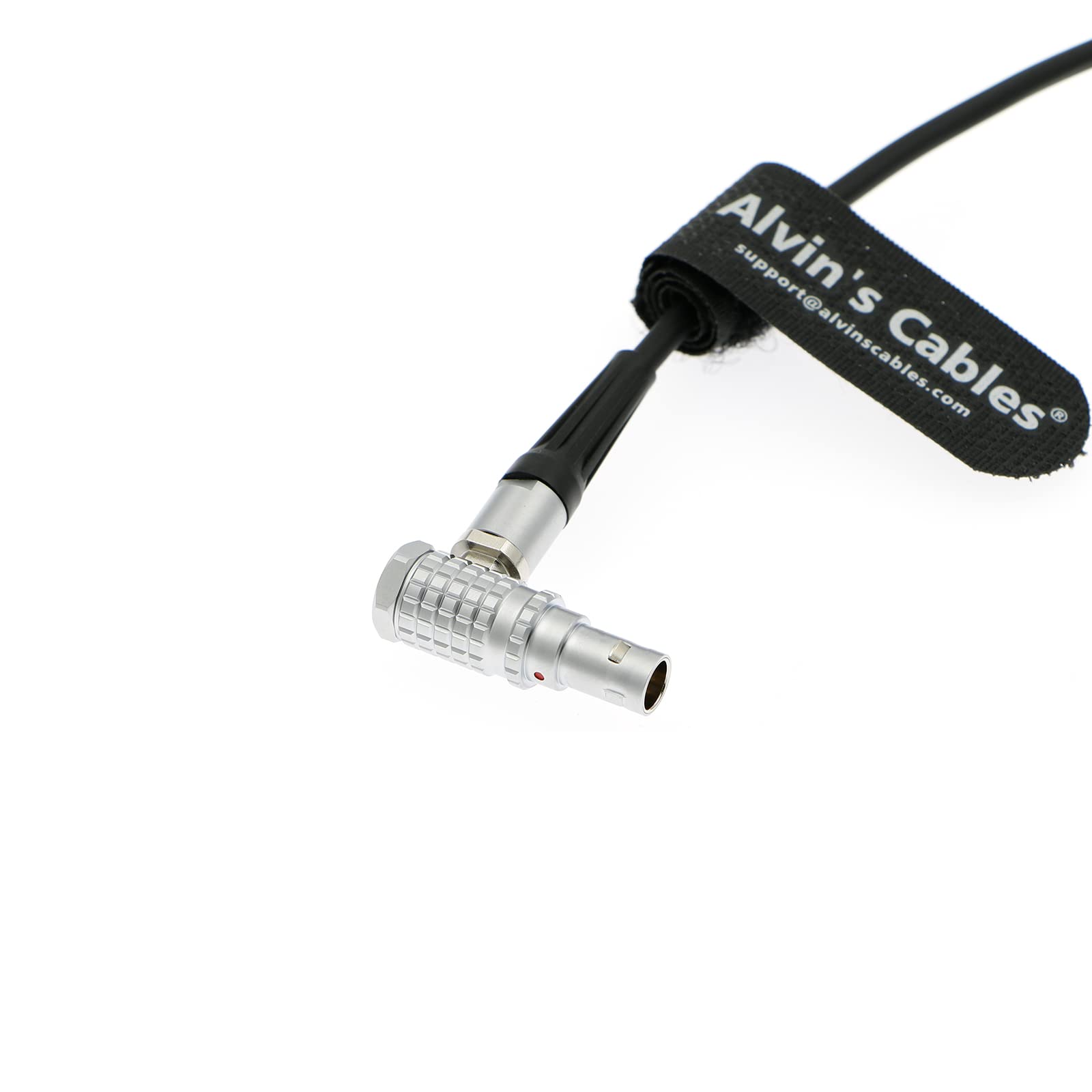 Alvin&#39;s Cables BMPCC 4K 6K Power Coiled Cable Weipu 2 Pin Female to Right Angle 2 Pin Male for Blackmagic Pocket Cinema Camera 4K 6K