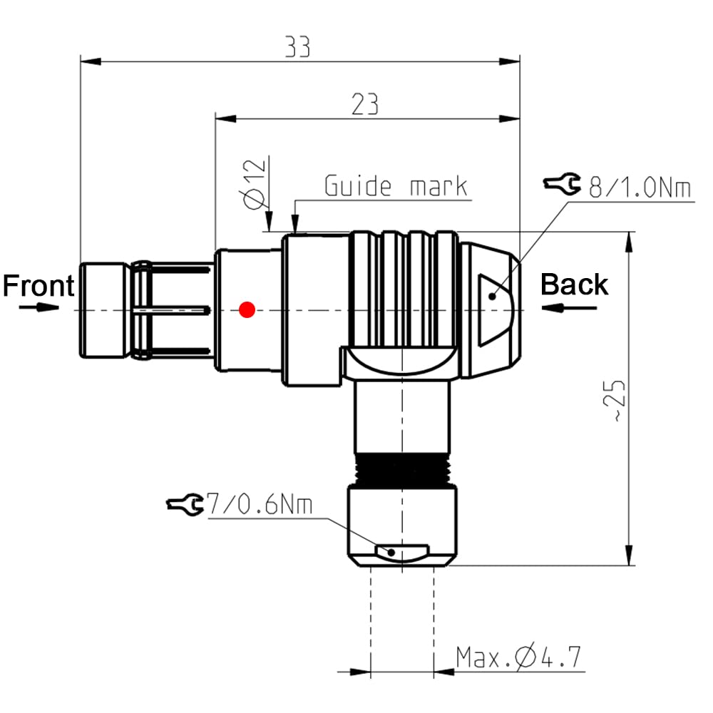 Alvin’s Cables Compatible Fischer S102 3 Pin Male Right Angle Connector for ARRI Alexa, RED DSMC2, for Sony Venice RS 3 Pin Plug