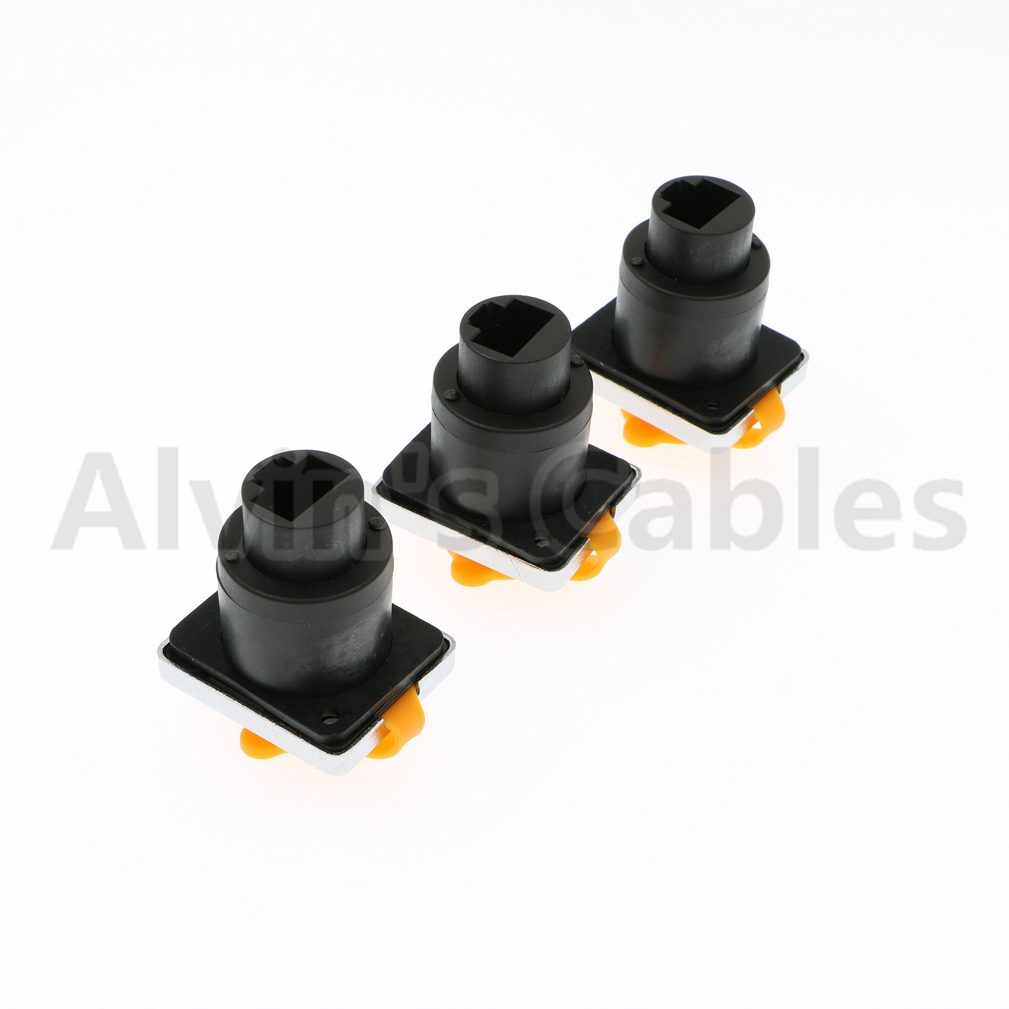 Alvin&#39;s Cables 3 Pcs RJ45 Waterproof Coupler Socket Connector IP65 Ethernet Panel Mount RJ45 Connector