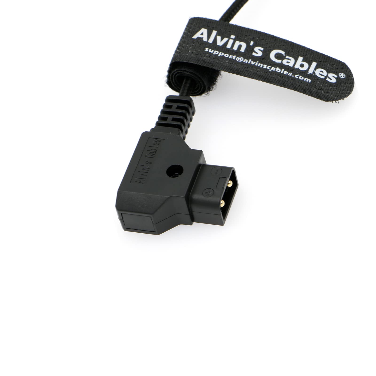 Alvin's Cables Flexibles Stromkabel für RED Komodo-Kamera, drehbar, rechtwinklig, 2-polige Buchse auf D-Tap, geflochtener Draht, 80 cm | 31,5 Zoll