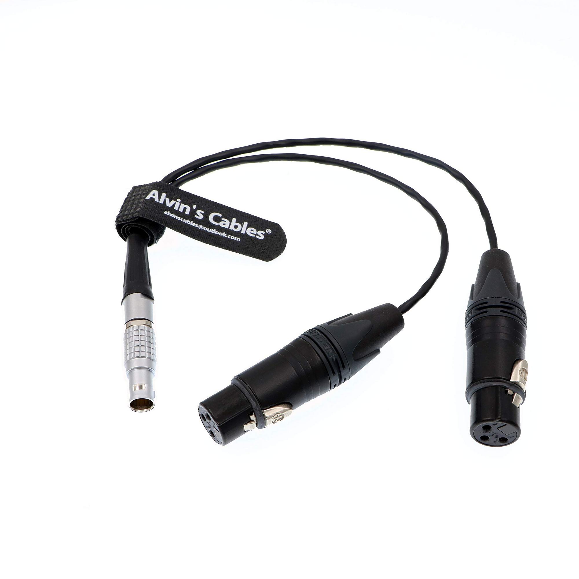 Alvin&#39;s Cables Breakout Audio Input Output Cable for Atomos Shogun Monitor Recorder 10 Pin Male to 4 XLR 3 Pin