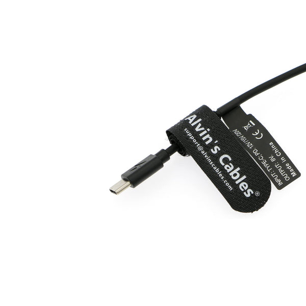 Alvin's Cables PD USB C Type-C to LP-E6 Dummy Battery Power Coiled Cable for Canon EOS R R5 R6 90D 80D 70D 60D 60Da 5D Mark II III IV 6D Mark II 7D Mark II Cameras