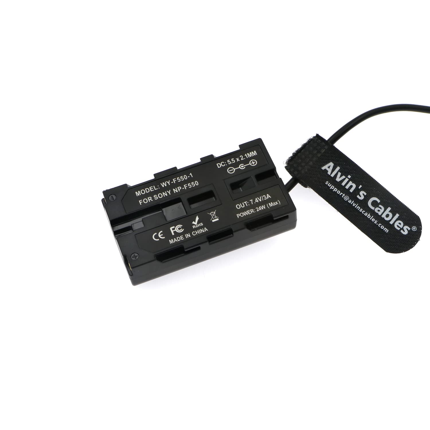 Alvin&#39;s Cables D-tap to F550 Dummy Battery Power Cable for Sony NP-F550| F770| F570| F970 Atomos Ninja V Monitor 1.5M