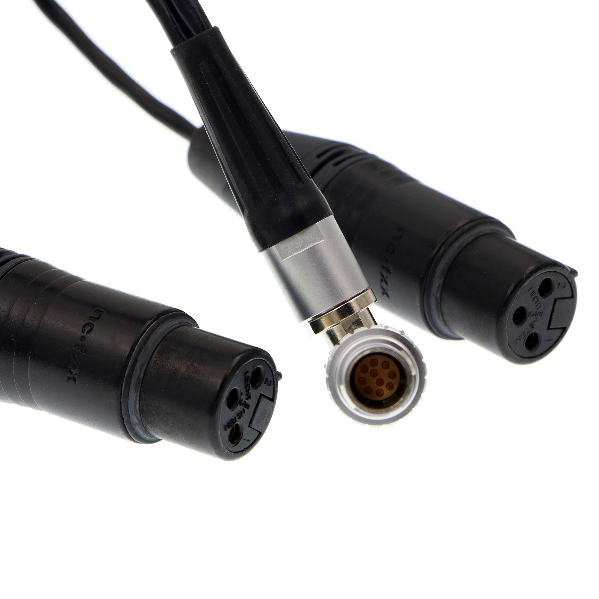 Alvin&#39;s Cables Breakout Audio Input Output Cable for Atomos Shogun Monitor Recorder 10 Pin Male to 4 XLR 3 Pin