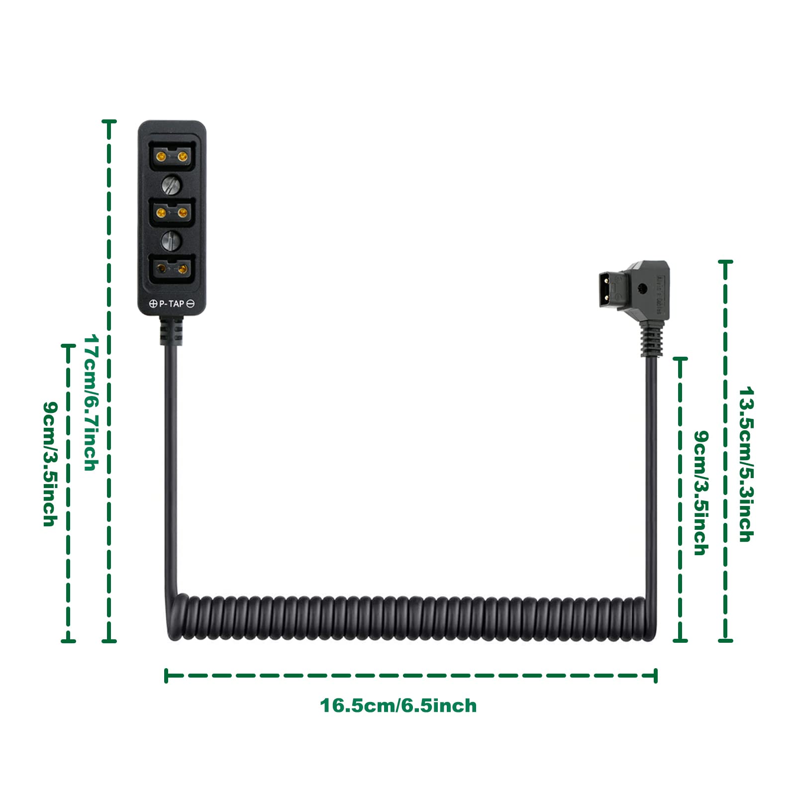 Alvin&#39;s Cables D Tap Male to 4 Port Dtap Female Splitter Power Cable for ARRI RED Cameras TILTA Steadicam IDX Battery