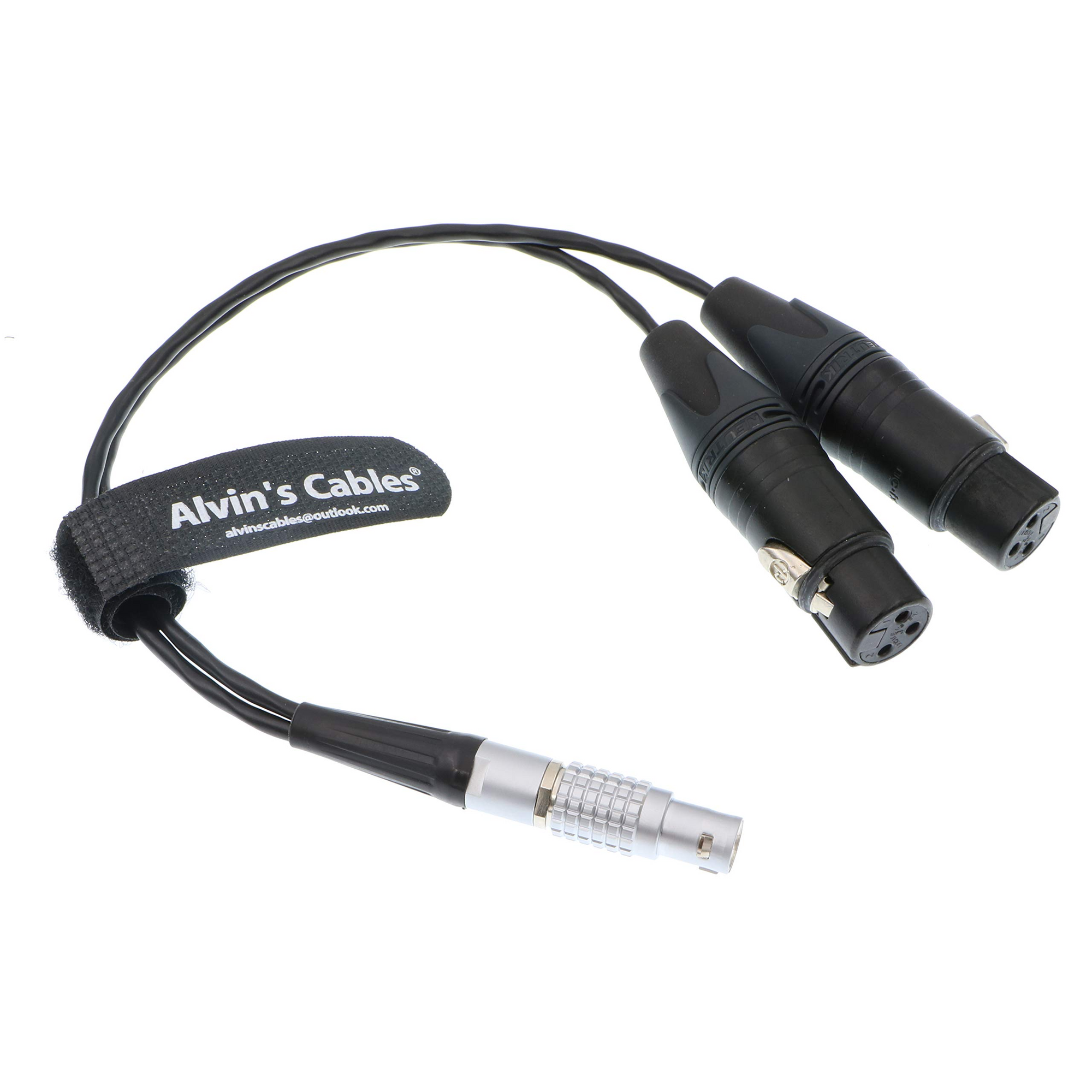 Alvin&#39;s Cables Breakout Audio Input Output Cable for Atomos Shogun Monitor Recorder 10 Pin Male to 4 XLR 3 Pin