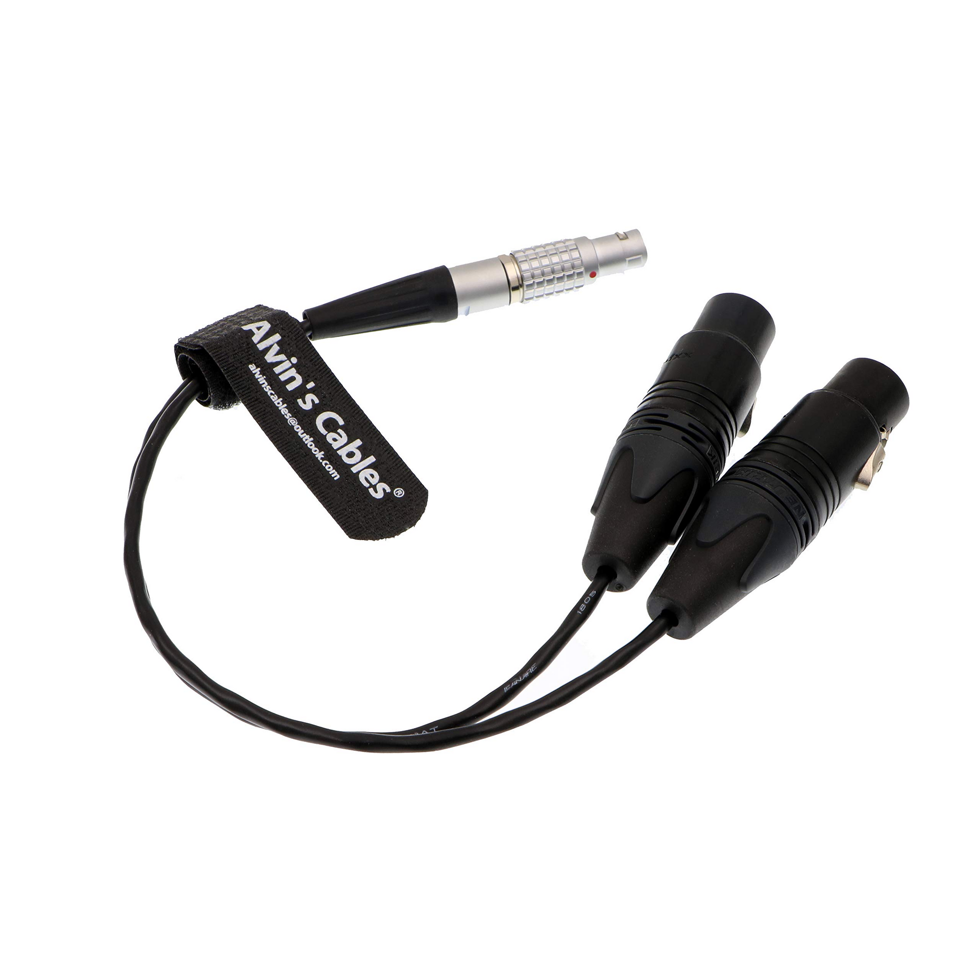Alvin&#39;s Cables Breakout Audio Input Output Cable for Atomos Shogun Monitor Recorder 10 Pin Male to 4 XLR 3 Pin